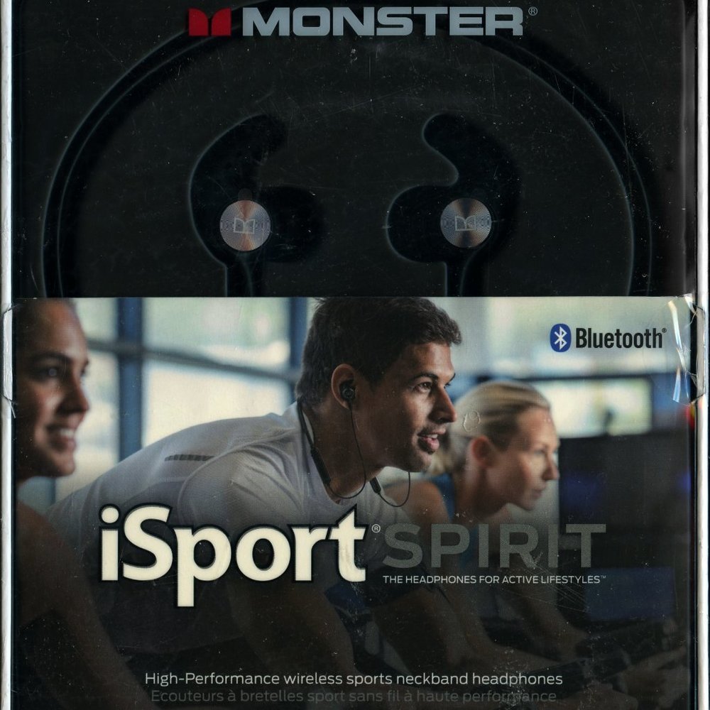 Monster iSport Spirit Wireless Headphones Bluetooth 5.0 With Microphone - Black